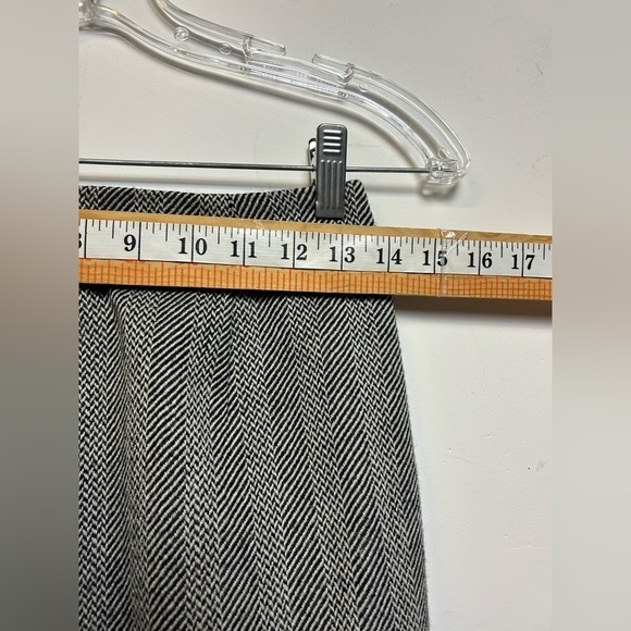 Vintage Talbots Plaid 100% Italian wool fabric pants gray zip waist size 4 - Picture 7 of 9